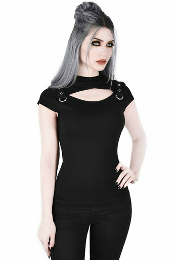 Killstar Xara Keyhole Gothic Punk Alternative Buckles Black