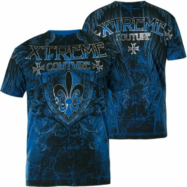 Affliction Tattoo T-Shirts For Men Affliction Men's T-Shirt - Xtreme Couture Long View Tattoo Biker Design In S-5XL Black Biker MMA Graphic T-shirt - Foto 4