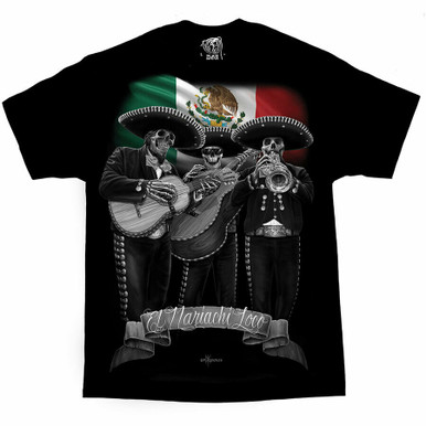 DGA David Gonzales Art El Mariachi Loco Mexican Band Skeletons Urban T