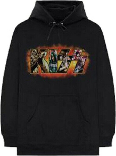 KISS Comic Logo Heavy Metal Shock Rock Glam Music Band Pullover