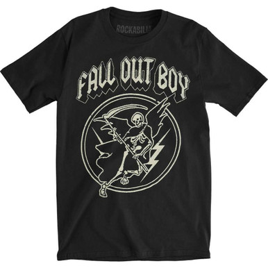  Fall Out Boy Rock Band Fire Skelton Adult Short Sleeve T-Shirts  90s Music Tshirts Cool Graphic Tees : Clothing, Shoes & Jewelry