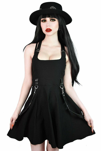 Killstar Oh My Ghoul Skater Gothic Punk Bondage Straps Harness Dress  KSRA002230