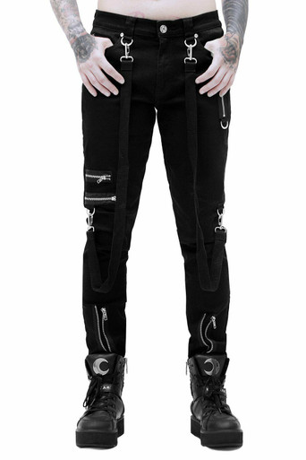 パンツ Killstar bondage gimmick pants 2way punk Kihilist Bondage Trousers | Killstar