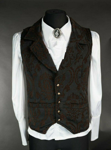 Dracula Clothing Steampunk Brocade Waistcoat Victorian Gothic Vest 14-2 ...