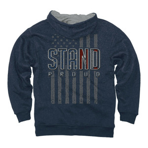 Stand Proud American Flag USA Patriotic Army Military Pullover Hoodie 1606