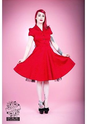 fitted lace wedding dress Red Retro Midi Dress Rockabilly Vintage Pinup Party Wedding Guest Bow –  Skelapparel main image 1