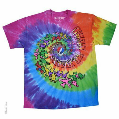  Liquid Blue Men's Grateful Dead Dancing Bear T-Shirt :  Clothing, Shoes & Jewelry