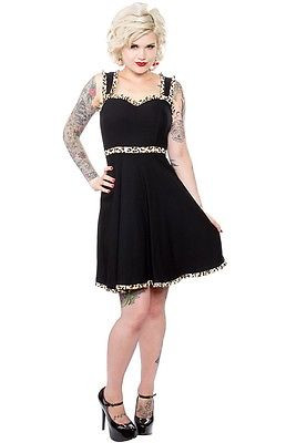 chinese dress ladies Dolly & Dotty Sherry Rockabilly Rose 50's Swing Dress Black main image 1