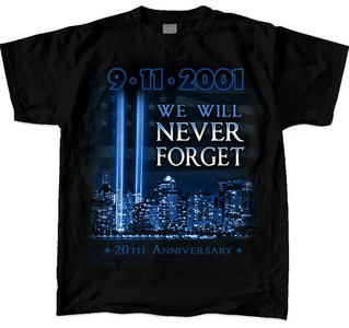 Joe Blow September 11 Never Forget 20th Anniversary NYC Tribute T Shirt TA20A-B