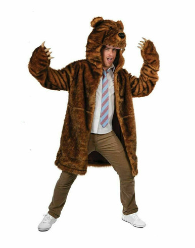 Charades Brown Bear Plush Coat Cosplay Workaholics Grizzly 