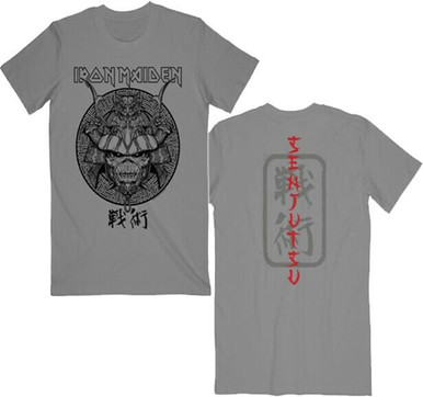H3 Iron Maiden Senjetsu Samurai Eddie Black Graphic Music T Shirt