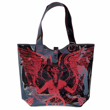 Kreepsville 666 Baphomet Satanic PVC Beach Translucent Gothic Tote