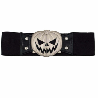 Kreepsville 666 Elastic Waist Trick Or Treat Pumpkin Black Goth