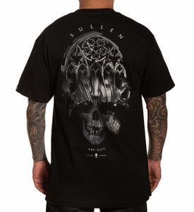 Sullen Art Collective Farrar IV Charcoal Artwork Tattoo Punk Tee SCM4085-BLK