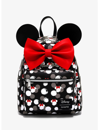 Loungefly Disney Minnie Mouse White Heads Mini Backpack  display picture 3