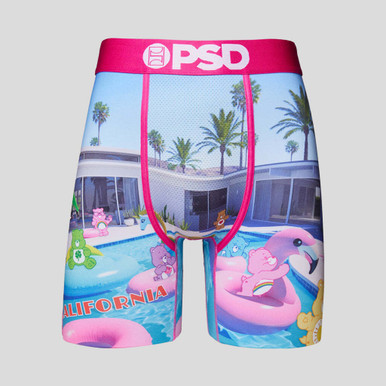PSD Care Bearcation Bears Summer Pool Palm Tree Underwear Boxer Briefs  222180071 - Fearless Apparel