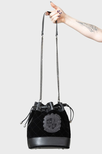 Killstar Oherworld Drawstring Bag Goth Corset Detail Goth Punk Grunge  KSRA007655 - Fearless Apparel
