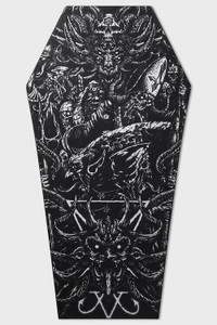 Killstar Heavy And Doomed Beach Towel Coffin Satanic Black Goth Punk KSRA008245
