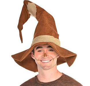 Amscan Scarecrow Hat Adult Scare Crow Brown One Size Halloween Costume Accessory
