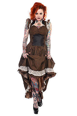 slim fit dress slacks Decadent Punk Style Dress, F.L / Black