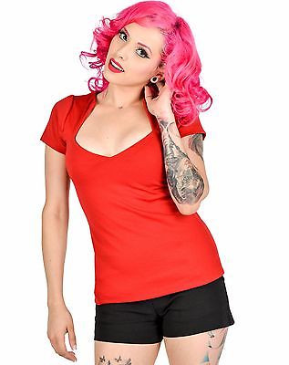 Steady Sophia Blouse Top Black Goth Punk Rocker Pin Up Rockabilly Shirt S-4Xl