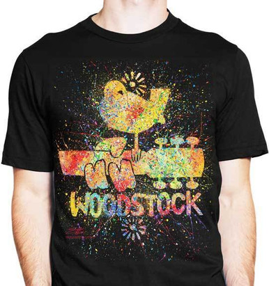 Get Down Art GDA Woodstock Festival Peace Rock Guitar Music Mens Shirt SFAP54