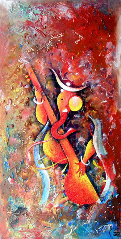 Ganesha in a festive mood