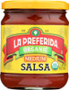 La Preferida: Organic Medium Salsa, 16 Oz