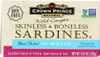 Crown Prince: Skinless & Boneless Sardines In Water, 4.37 Oz