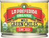 La Preferida: Organic Mild Diced Green Chiles, 4 Oz