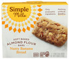 Simple Mills: Nutty Banana Bread Soft Baked Bars, 5.99 Oz