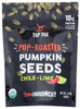 Top Fox: Pop Roasted Pumpkin Seeds Chile Lime, 3.5 Oz