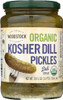 Woodstock: Pickles Dill Whole Kosher Organic, 24 Oz