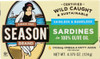 Seasons Brand: Imported Skinless & Boneless Sardines In Pure Olive Oil Salt Added, 4.375 Oz