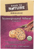 Back To Nature: Organic Stoneground Wheat Crackers, 6 Oz