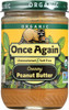 Once Again: Organic Peanut Butter Creamy No Salt, 16 Oz