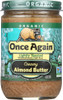 Once Again: Organic Almond Butter Lightly Toasted Creamy, 16 Oz