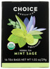 Choice Tea: Tea Herbal Mint Sage, 16 Bg