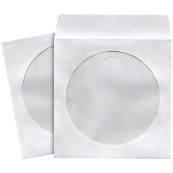 CD/DVD Storage Sleeves (50 pk; White)