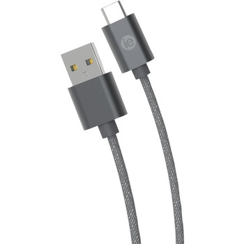 Charge & Sync Braided USB-C(TM) to USB-A Cable, 10ft (Gray)