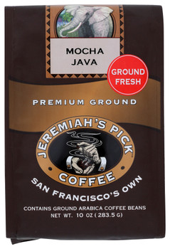 Jeremiahs Pick Coffee: Coffee Ground Mocha Java, 10 Oz