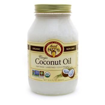 Aunt Patty: Fair Trade Unrefined Virgin Coconut Oil, 30.6 Oz