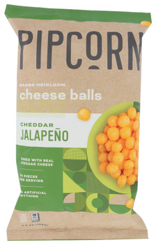 Pipcorn: Cheddar Jalapeno Cheese Balls, 4.50 Oz