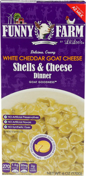 Funny Farm: White Cheddar Goat Cheese Shells Dinner, 6 Oz