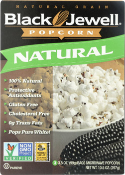 Black Jewell: Microwave Popcorn Natural 3 Bags, 10.5 Oz