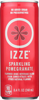 Izze Beverage: Sparkling Juice Pomegranate, 8.4 Fl Oz