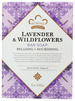 Nubian Heritage: Lavender & Wildflowers Bar Soap, 5 Oz