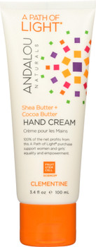 Andalou Naturals: Hand Cream Clementine, 3.4 Oz