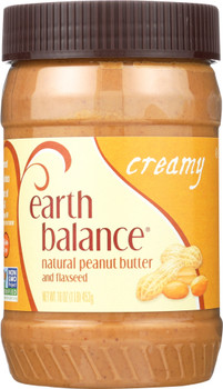 Earth Balance: Natural Peanut Butter & Flaxseed Creamy, 16 Oz