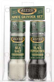 Alessi: Grinder Set Salt And Pepper, 2 Pc